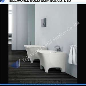 Acrylic Solid Surface Commercial Bathroom Vanity Units Artificial Stone Countertop Vanity Sinks