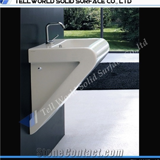 Acrylic Solid Surface Commercial Bathroom Vanity Units Artificial Stone Countertop Vanity Sinks