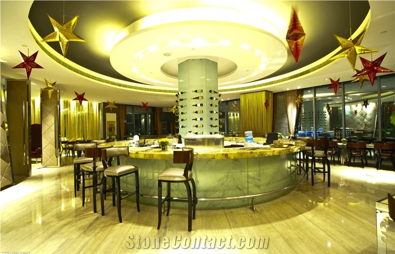 Acrylic Solid Surface Corner Bar Counter Hotel Furniture Led Bar Counter Modern Design