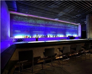 Acrylic Solid Surface Corner Bar Counter Hotel Furniture Led Bar Counter Modern Design
