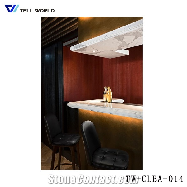 Acrylic Solid Surface Led Glowing Restaurant Bar Counter Decration Hot Sale