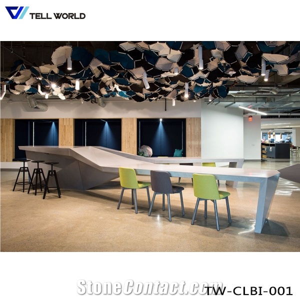 Acrylic Solid Surface Led Glowing Restaurant Bar Counter Decration Hot Sale