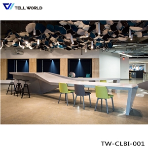 Acrylic Solid Surface Led Glowing Restaurant Bar Counter Decration Hot Sale