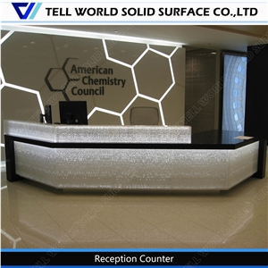 Acrylic Solid Surface Reception Counter Artificial Stone Front Desk Acrylic Solid Surface Reception Counter Artificial Stone Front Desk
