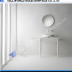 Acrylic Solid Surface Simple Design Prefab Bathroom Basins, Sinks