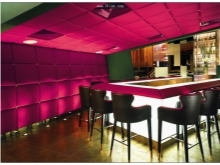 Acrylic Solid Surface Wooden Curved Cafe Bar Counter Led Bar Furniture