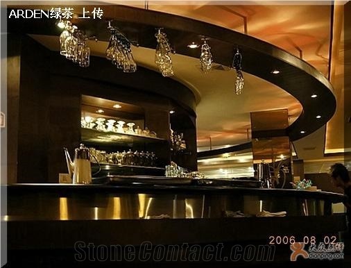 Acrylic Solidf Surface Wood Commercial Bar Counter Bar Furniture Custom Size