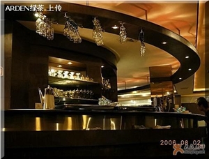 Acrylic Solidf Surface Wood Commercial Bar Counter Bar Furniture Custom Size