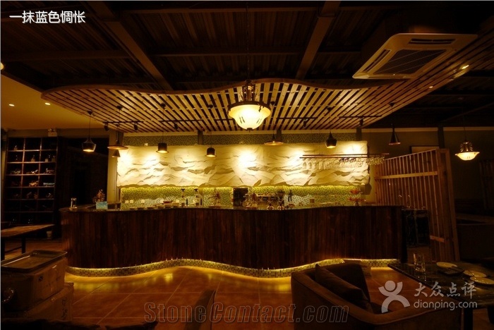 Acrylic Solidf Surface Wood Commercial Bar Counter Bar Furniture Custom Size