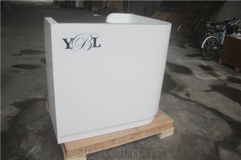 Artificial Stone Sgs Certification White Glossy Surface Mini Bar Counter