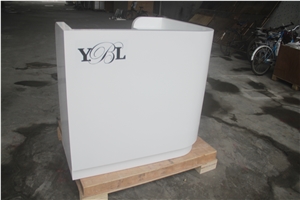 Artificial Stone Sgs Certification White Glossy Surface Mini Bar Counter