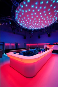 Commercial Led Artificial Stone Bar Counter Color Changing Led Bar Counter