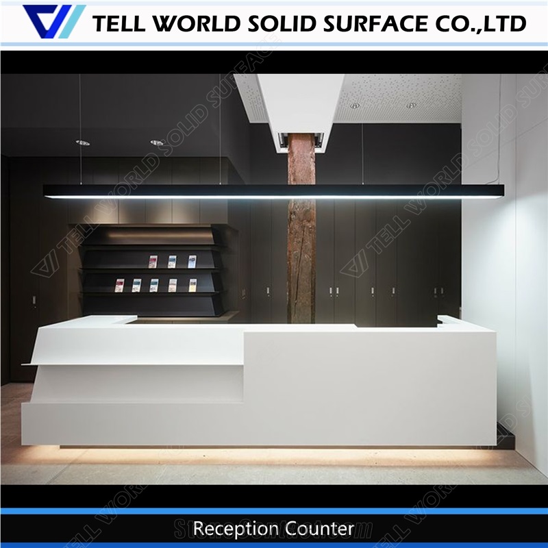 Competitive Price Artificial Marble Stone Beauty Salon Reception Table