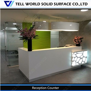 Competitive Price Artificial Marble Stone Beauty Salon Reception Table