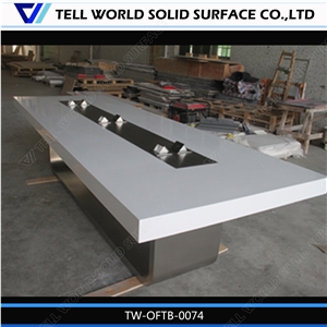 Composite/Modified Acrylic Custom Size Office Meeting Table Desk