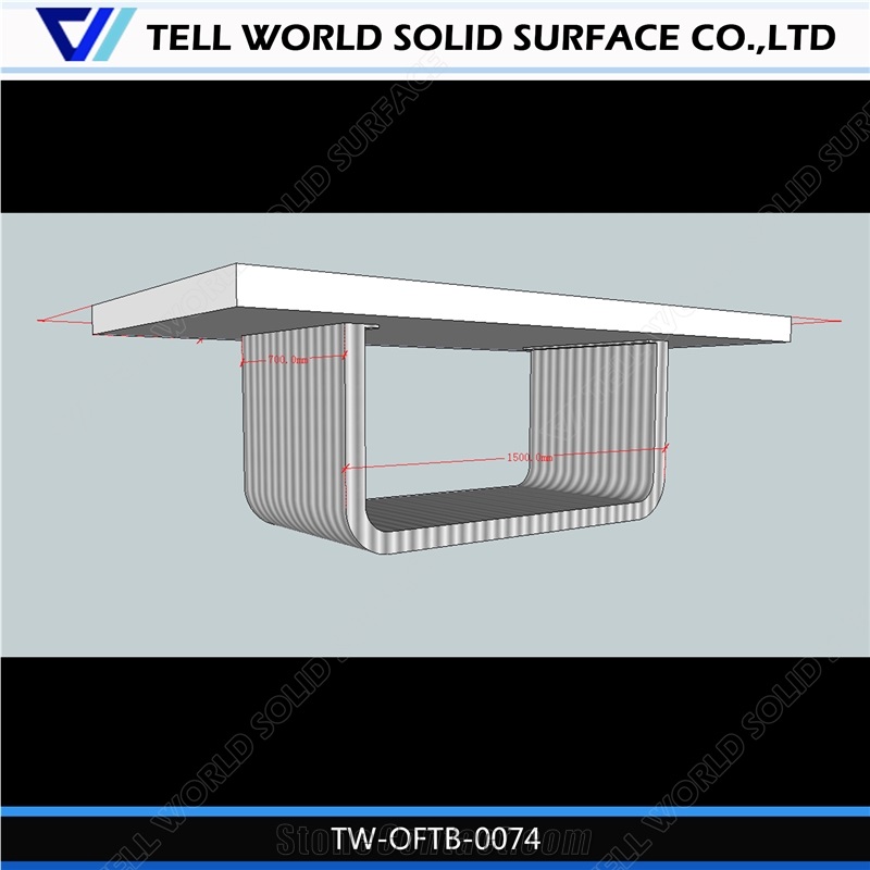 Composite/Modified Acrylic Custom Size Office Meeting Table Desk