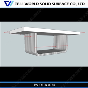 Composite/Modified Acrylic Custom Size Office Meeting Table Desk