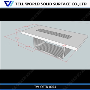 Composite/Modified Acrylic Custom Size Office Meeting Table Desk