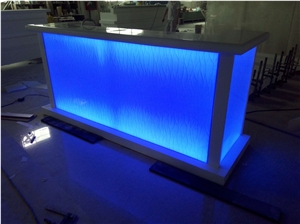 Corian Smooth & Glossy on Surface Lighting up Mini Bar Counter for Pub