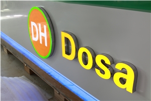 Customized Design Artificial Stonce Counter Top Lighting up Logo Bar Furniture
