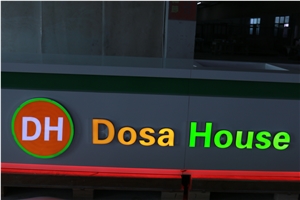 Customized Design Artificial Stonce Counter Top Lighting up Logo Bar Furniture