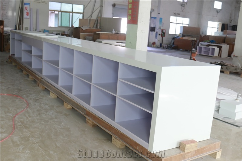 Customized Design Artificial Stonce Counter Top Lighting up Logo Bar Furniture