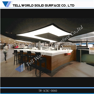 Fashion L Shape Wine Artificial Stone Bar Counter for Sale