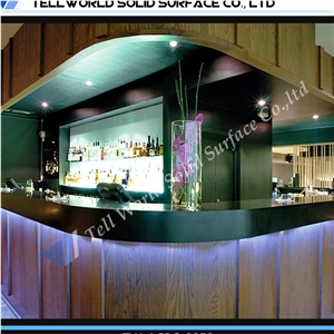 Fashion L Shape Wine Artificial Stone Bar Counter for Sale