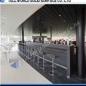 Fashion L Shape Wine Artificial Stone Bar Counter for Sale