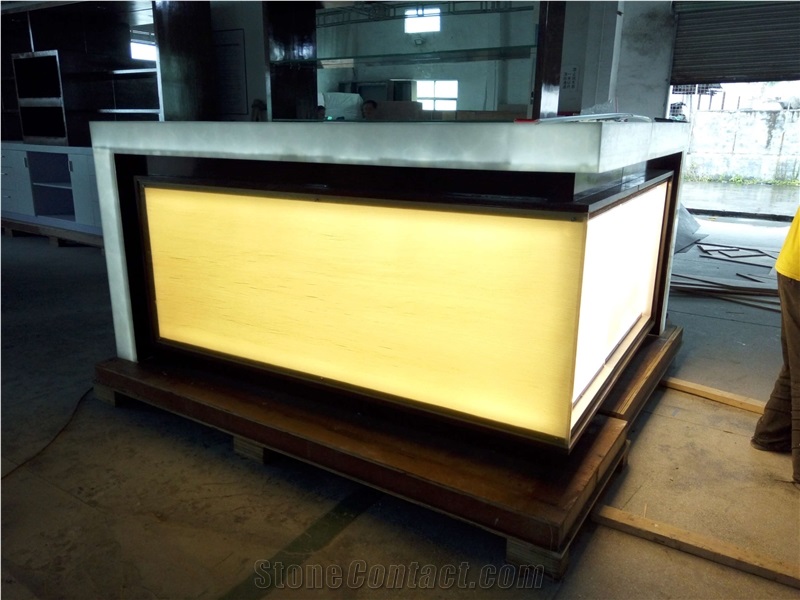 Furniture Translucent Stone Led Night Club Bar Translucent Countertop