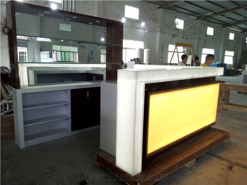 Furniture Translucent Stone Led Night Club Bar Translucent Countertop