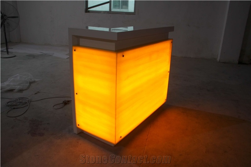 Furniture Translucent Stone Led Night Club Bar Translucent Countertop