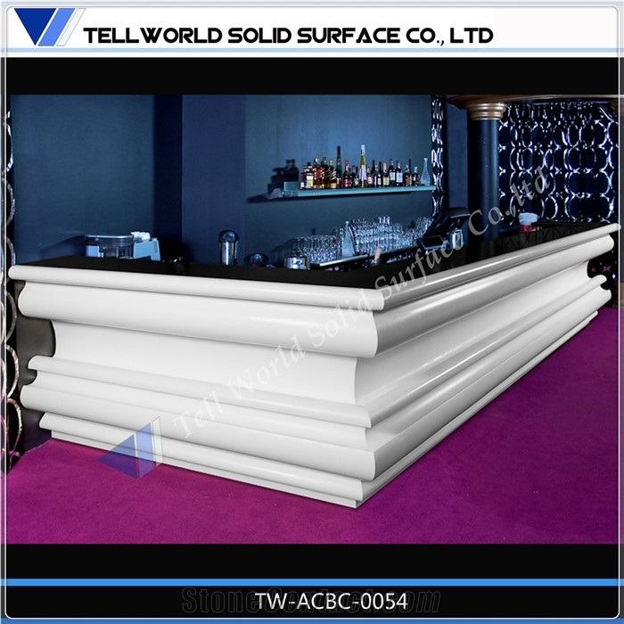 High Performance Pure Acrylic Straight Angle Kitchen Island Bar Counter