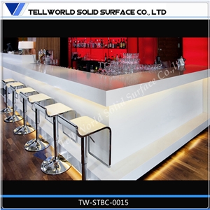 High Performance Pure Acrylic Straight Angle Kitchen Island Bar Counter