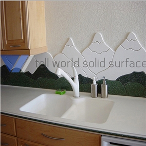 Italian Design Acrylic Solid Surface Washing Basin on Sale