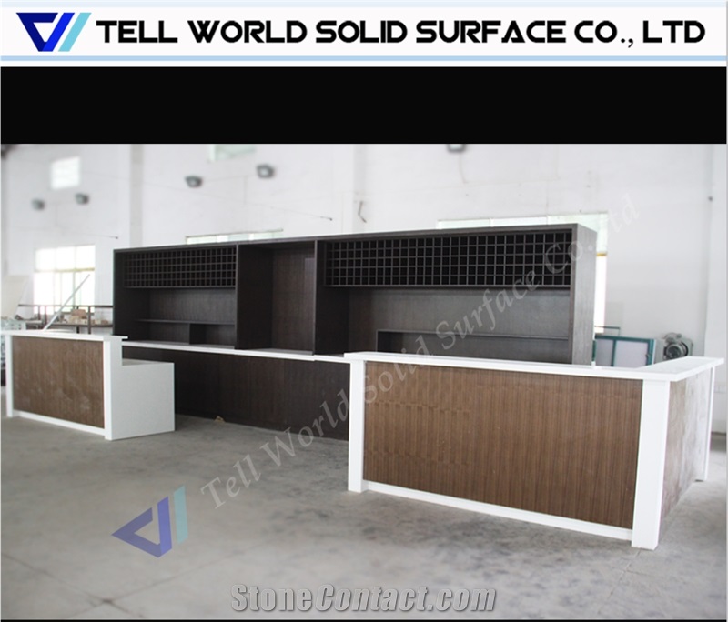 Large Night Club Acrylic Solid Surface Bar Counter