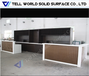 Large Night Club Acrylic Solid Surface Bar Counter