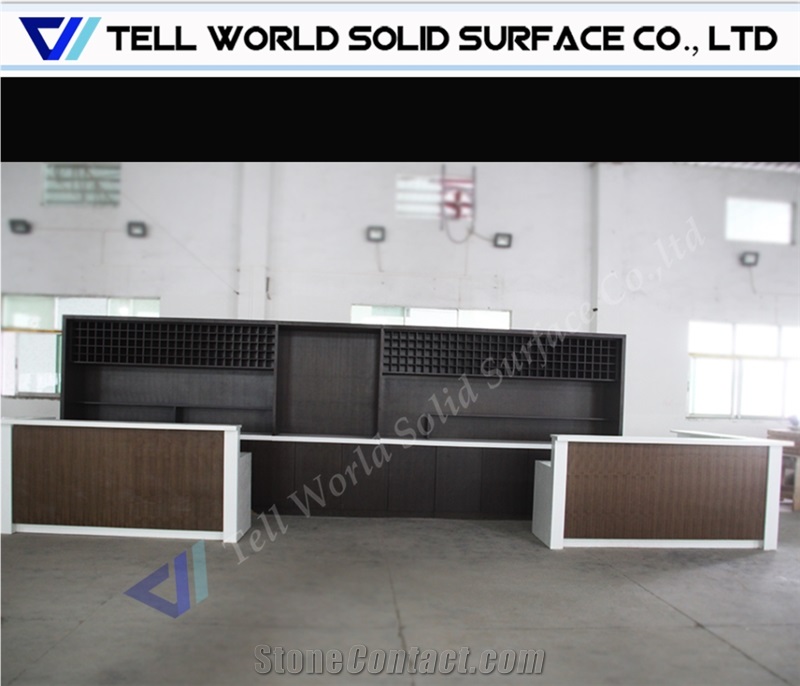 Large Night Club Acrylic Solid Surface Bar Counter