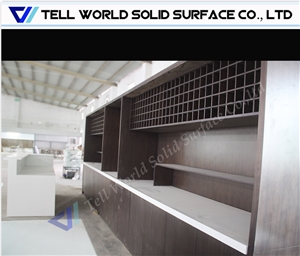 Large Night Club Acrylic Solid Surface Bar Counter