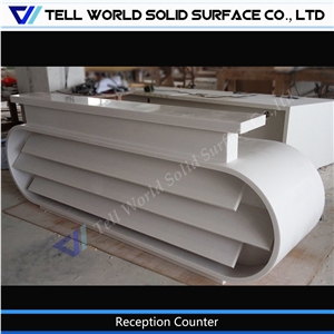 Manmade Acrylic Stone Led Reception Counter Hot Sale Style