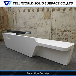 Manmade Acrylic Stone Unique Reception Counter Hot Sale