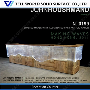 Manmade Acrylic Stone Unique Reception Counter Hot Sale