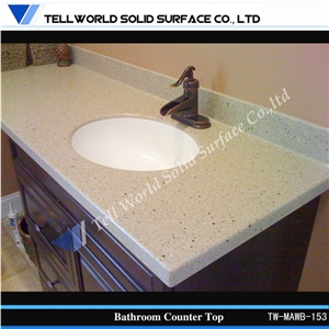 Modern Design Acrylic Solid Surface Integral Bathroom Sink Artificial Stone Wash Basin