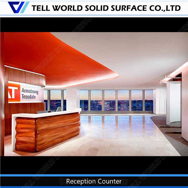 Modern European Style Artificial Stone Reception Desk Hot Sale Clinic and Salon Reception Table