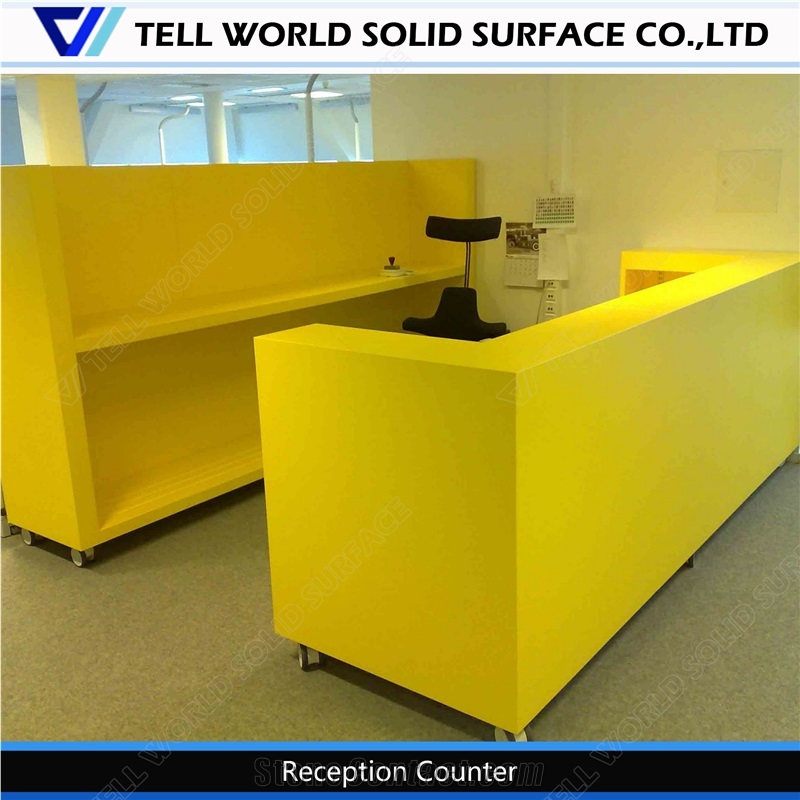 Modern European Style Artificial Stone Reception Desk Hot Sale Clinic and Salon Reception Table