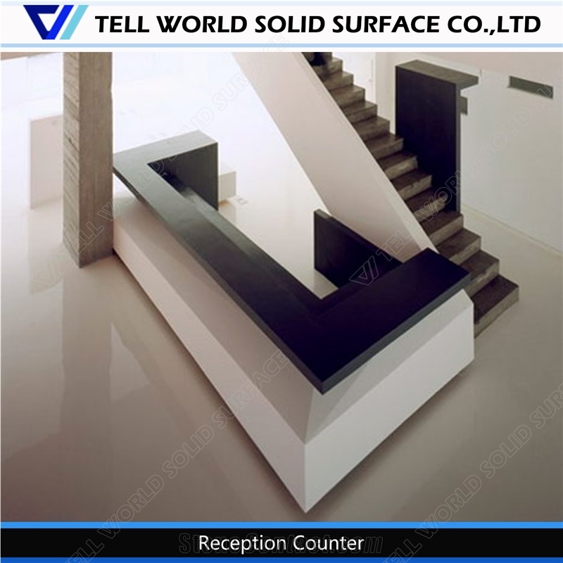 Modern European Style Artificial Stone Reception Desk Hot Sale Clinic and Salon Reception Table