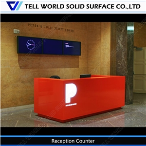 Modern European Style Artificial Stone Reception Desk Hot Sale Clinic and Salon Reception Table