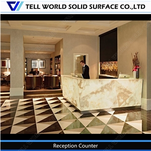Modern European Style Artificial Stone Reception Desk Hot Sale Clinic and Salon Reception Table