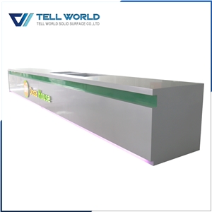 Modern Reception Counter Design Beauty Salon Logo Service Reception