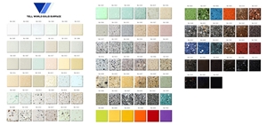 Multi Colors Artificial Stone/Quartz/Marble Panel in 6/8/10/12mm Thickness